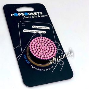 Pink Swarovski Crystal Custom PopSocket Phone Grip